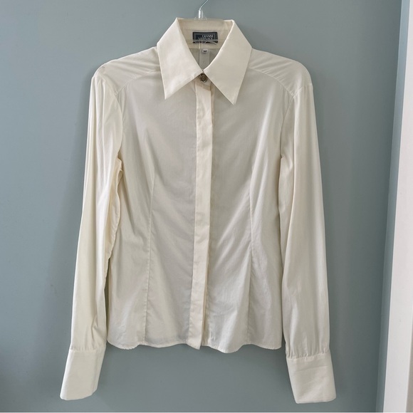 Vintage Gianni Versace cream blouse - Picture 1 of 11
